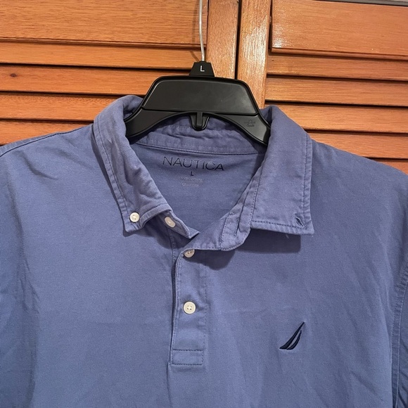 Nautica Men’s Blue Collared Business Casual Workwear Golf Polo Sz L - Picture 2 of 6